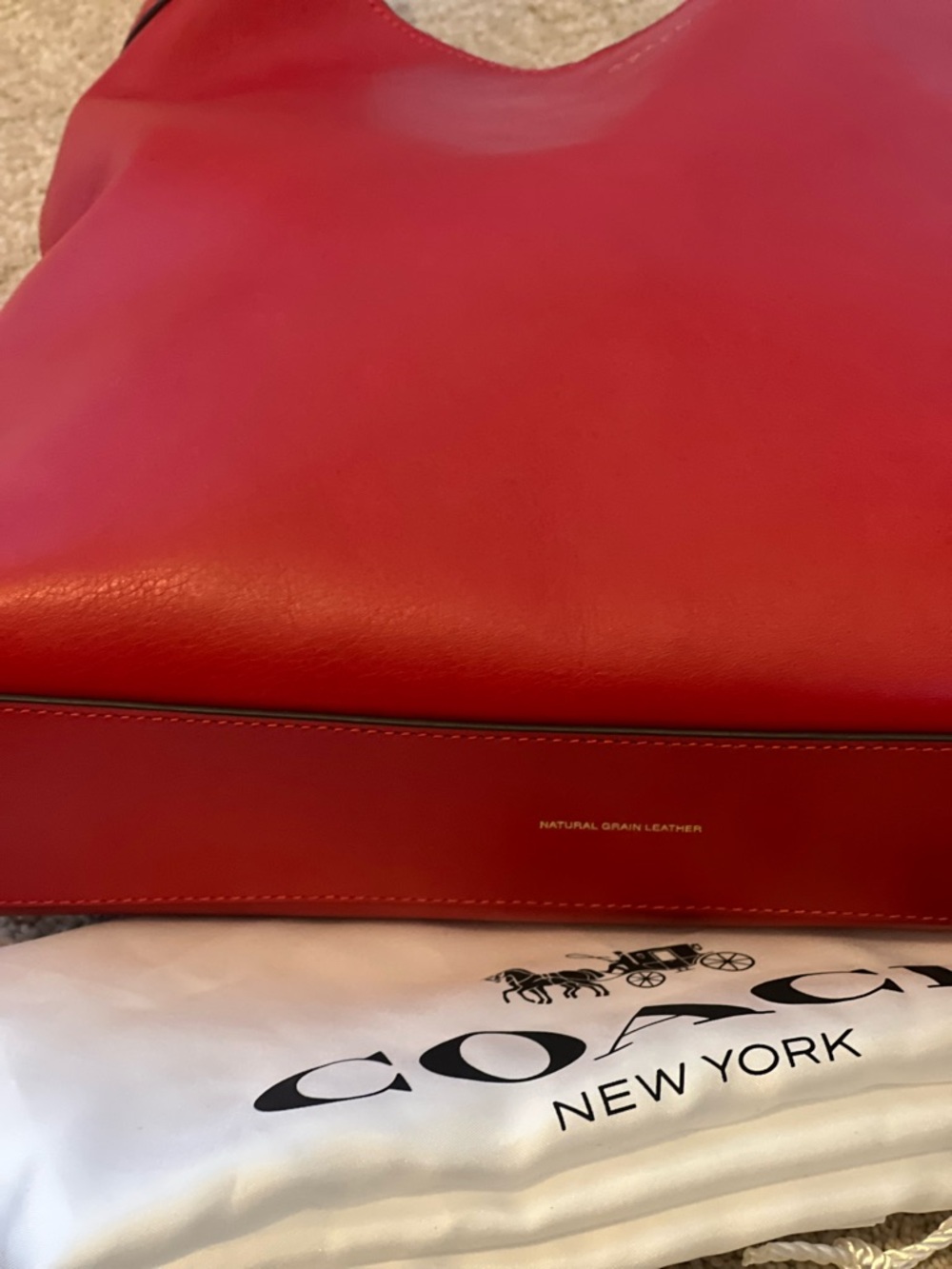Coach Brooklyn 28 Scarlet/Red Leather Shoulder Bag (runway edition) - Picture 4 of 6